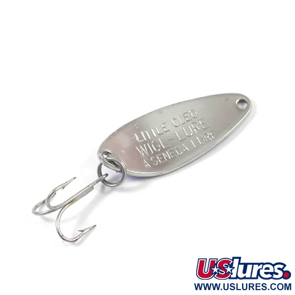 Vintage  Seneca Little Cleo, 1/4oz Nickel / Blue fishing spoon #2052