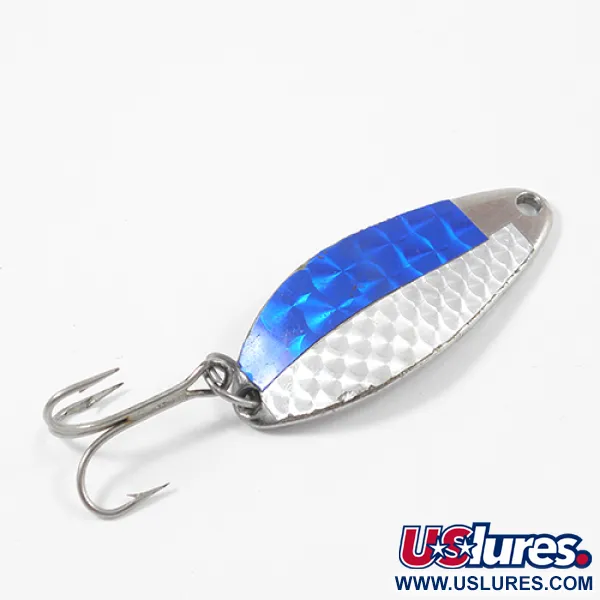 Vintage  Seneca Little Cleo, 1/4oz Nickel / Blue fishing spoon #2052