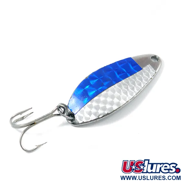 Vintage  Seneca Little Cleo, 1/4oz Nickel / Blue fishing spoon #2052