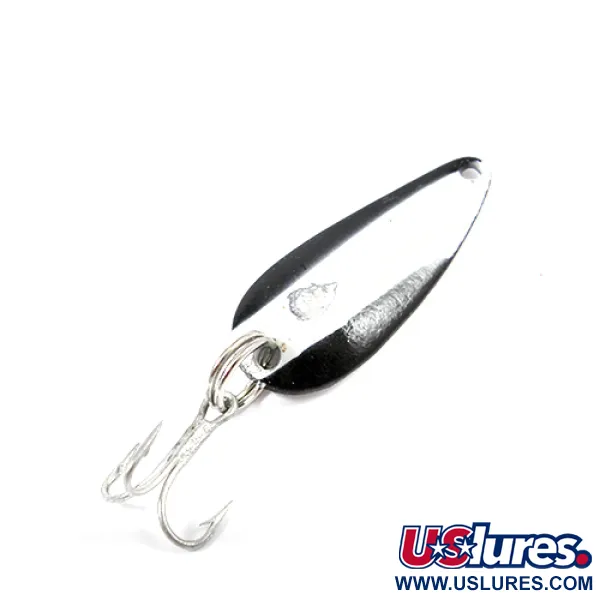 Vintage  Eppinger Dardevle Lildevle, 1/8oz Black / White / Nickel fishing spoon #2053