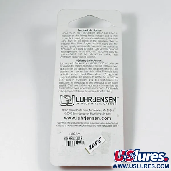  Luhr Jensen Krocodile, 1/3oz Nickel / Blue fishing spoon #2055