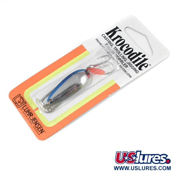 Luhr Jensen Krocodile, 1/3oz Nickel / Blue fishing spoon #2055