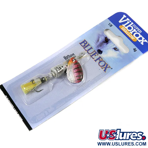   Blue Fox Vibrax Shallow, 1/8oz Rainbow fishing spoon #2057