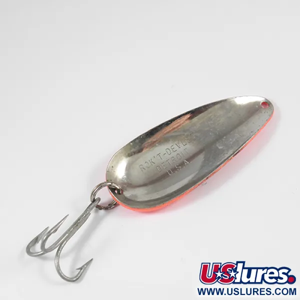 Vintage  Eppinger Dardevle Rok't Devlet, 1 1/4oz Red / Black / Nickel fishing spoon #2061