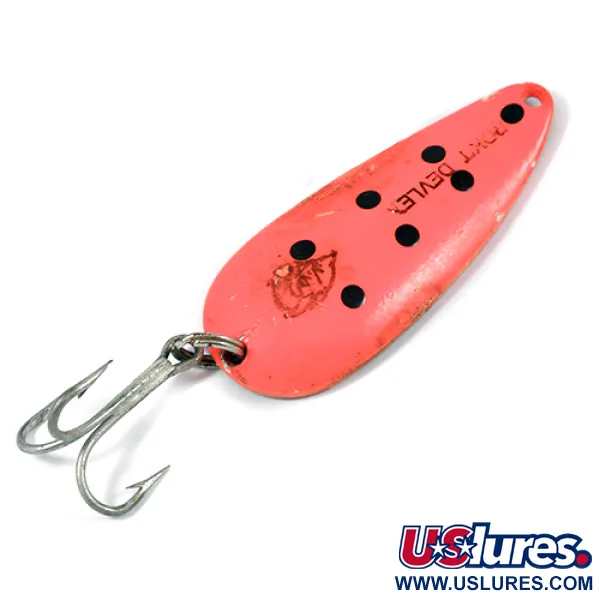 Vintage  Eppinger Dardevle Rok't Devlet, 1 1/4oz Red / Black / Nickel fishing spoon #2061