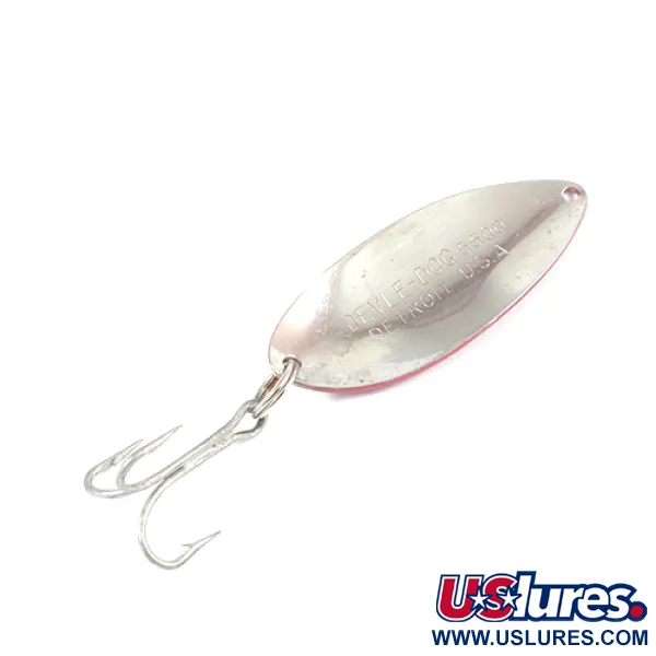 Vintage  Eppinger Dardevle Devle Dog 5500, 3/4oz Red / White / Nickel fishing spoon #2063