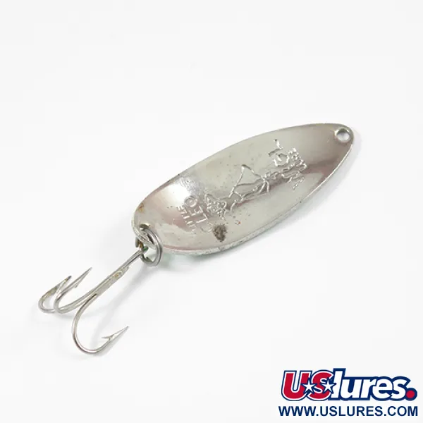 Vintage  Seneca Little Cleo (Hula Girl), 1/2oz Yellow / Green / Nickel fishing spoon #2067