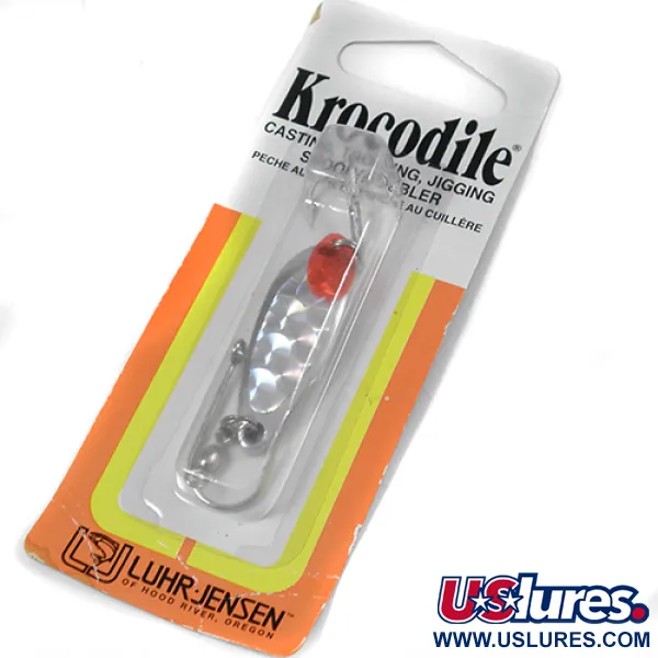  Luhr Jensen Krocodile 2072, 1/3oz Nickel fishing spoon #2072