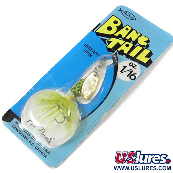  Luhr Jensen Les Davis Bang Tail, 1/16oz Frog (Yellow / Green) spinning lure #2077