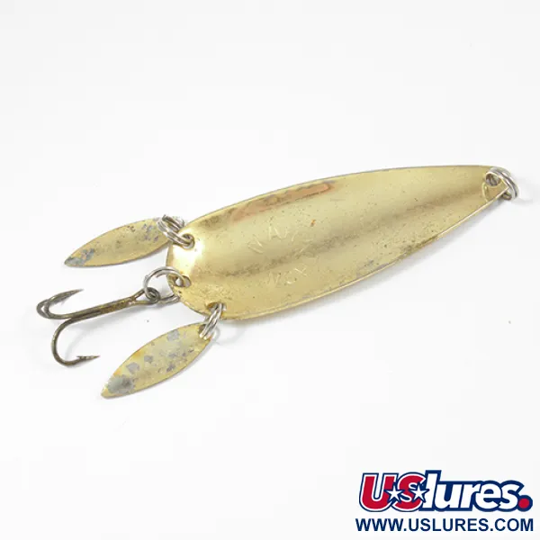 Vintage  Marathon Bait Company Marathon 2, 1/2oz Hammered Gold fishing spoon #2080