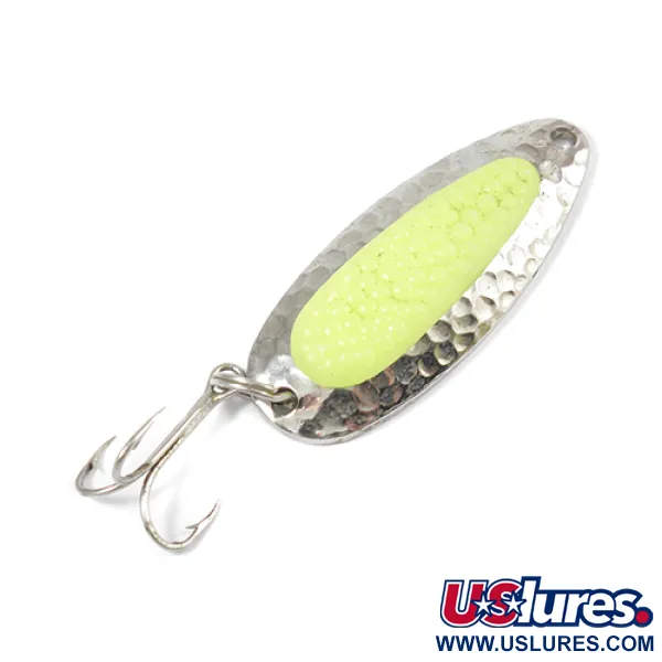 Vintage   Blue Fox Pixee , 1/2oz Nickel / Yellow fishing spoon #2086