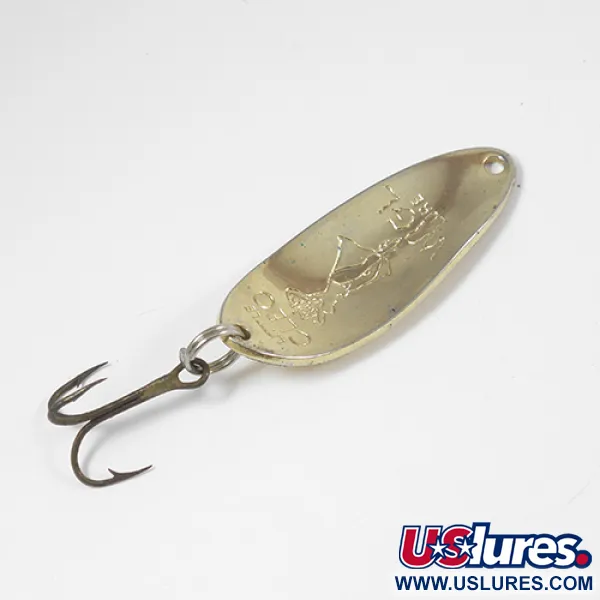 Vintage  Seneca Little Cleo (Hula Girl), 1/3oz Gold fishing spoon #2096