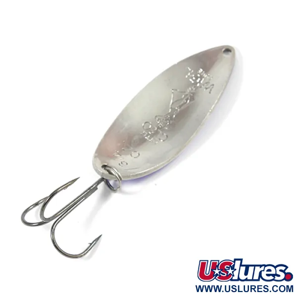 Vintage  Seneca Little Cleo (Hula Girl), 3/4oz Nickel / Blue fishing spoon #2097