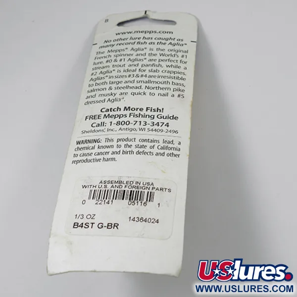   Mepps Aglia 4 dressed (squirrel tail), 1/3oz Brass fishing spoon #2105