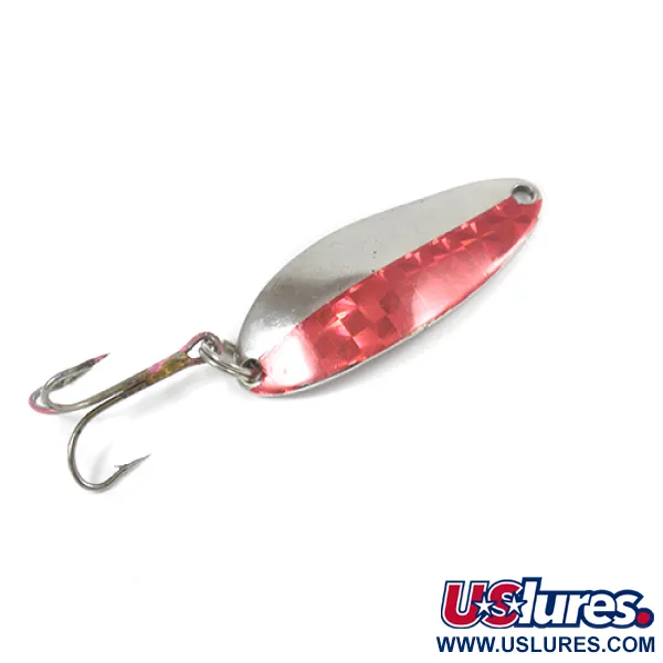 Vintage  Seneca Little Cleo (Hula Girl), 1/3oz Nickel / Red fishing spoon #2107