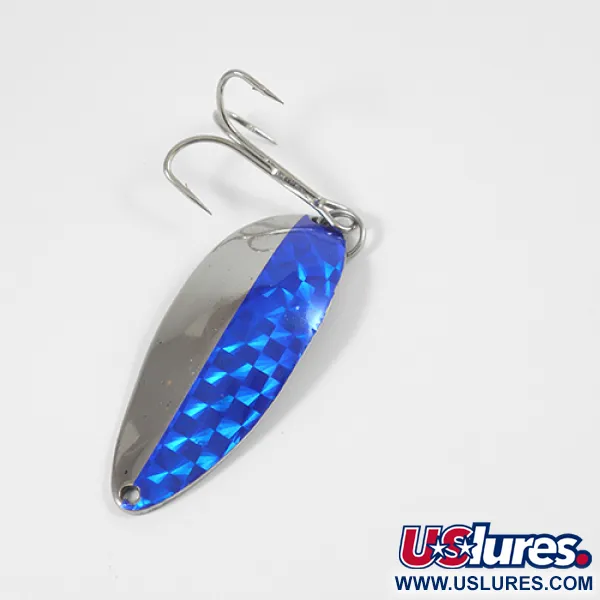 Vintage  Seneca Little Cleo (Hula Girl), 1/2oz Nickel / Blue fishing spoon #2109