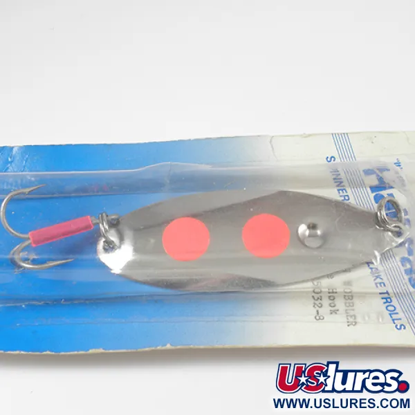   Poulsen Half-Fast, 3/5oz Nickel / Red fishing spoon #2113