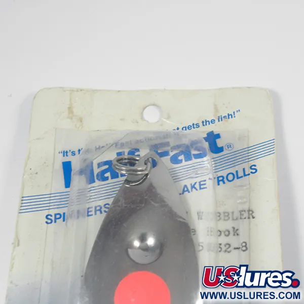   Poulsen Half-Fast, 3/5oz Nickel / Red fishing spoon #2113