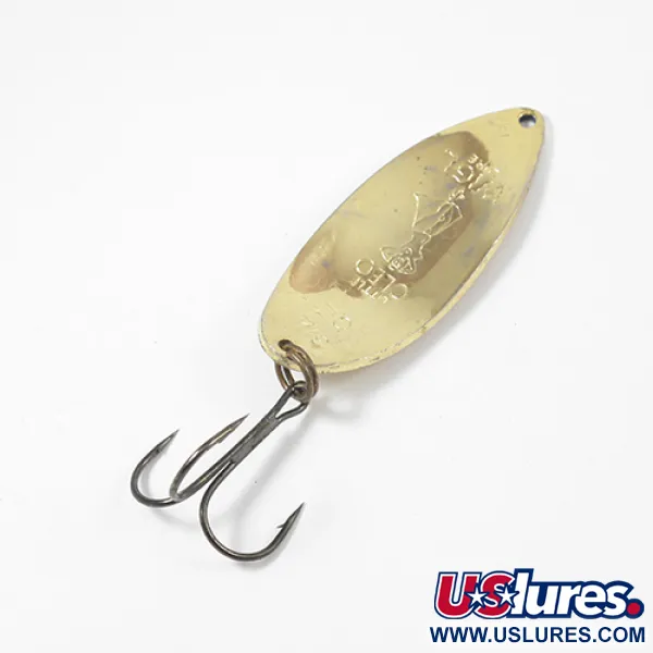 Vintage  Seneca Little Cleo (Hula Girl) 2126, 3/4oz Gold fishing spoon #2126