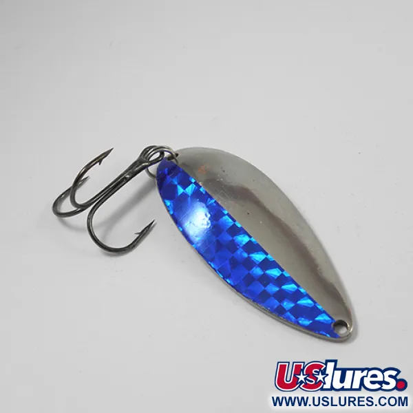 Vintage  Seneca Little Cleo (Hula Girl), 3/4oz Nickel / Blue fishing spoon #2128