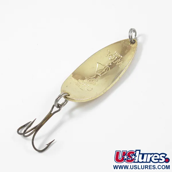 Vintage  Seneca Little Cleo (Hula Girl), 2/3oz Gold fishing spoon #2134