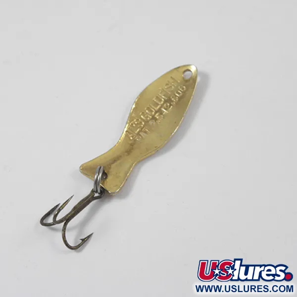 Vintage   Al's gold fish, 3/16oz Gold fishing spoon #2136