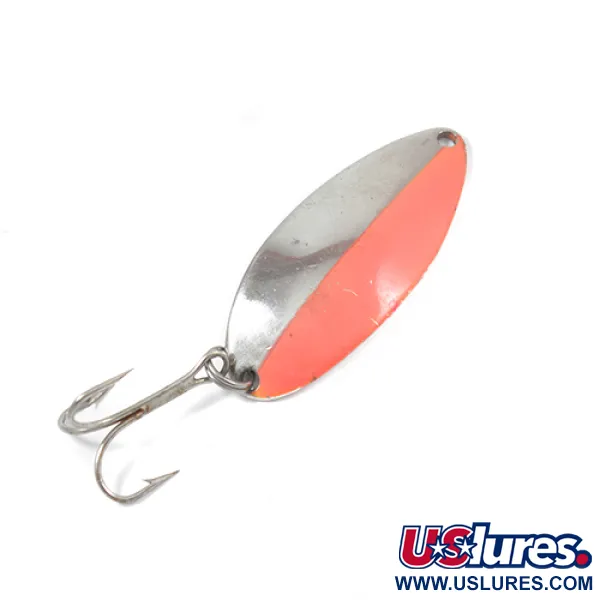 Vintage  Seneca Little Cleo (Hula Girl), 1/2oz Nickel / Orange fishing spoon #2142