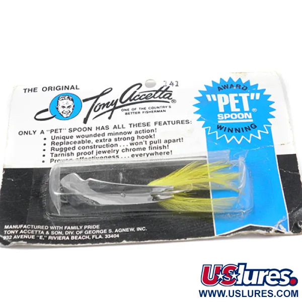   Tony Accetta Pet Spoon 14, 1/4oz Nickel fishing spoon #2144