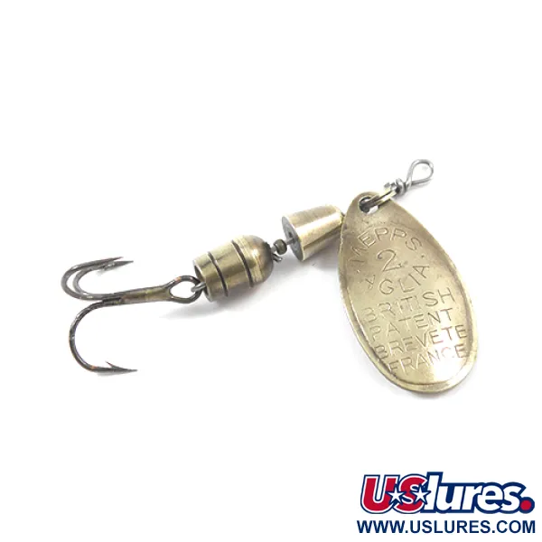 Vintage   Mepps Aglia 2, 3/16oz Brass spinning lure #2148