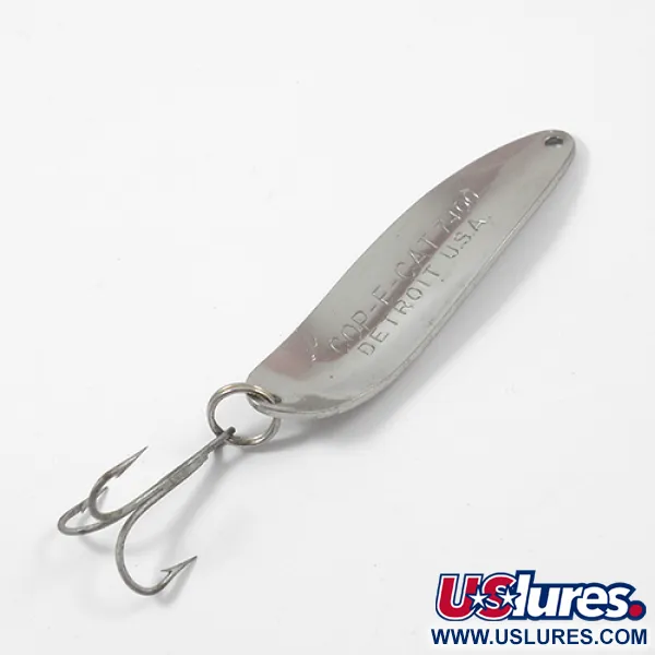 Vintage  Eppinger Dardevle Cop-E-Cat 7400, 1/2oz Nickel fishing spoon #2152