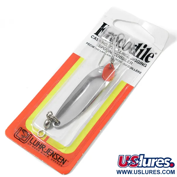  Luhr Jensen Krocodile Die #3, 1/3oz Nickel fishing spoon #2156