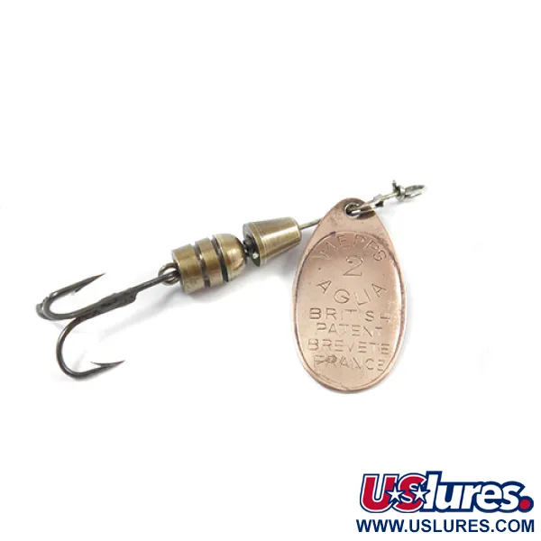 Vintage   Mepps Aglia 2, 3/16oz Copper spinning lure #2158