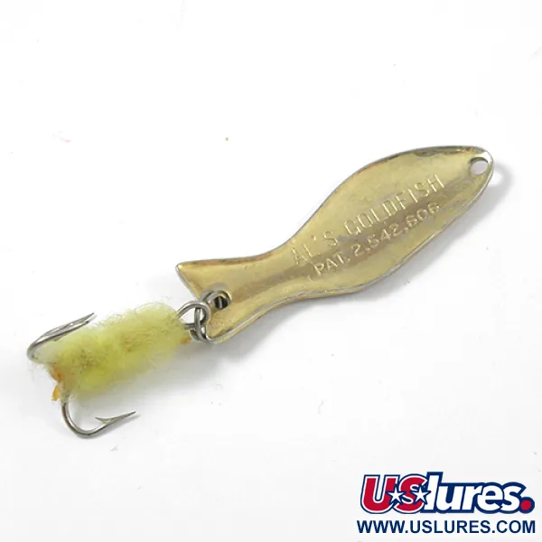 Vintage   Al's gold fish, 1/4oz Gold fishing spoon #2159