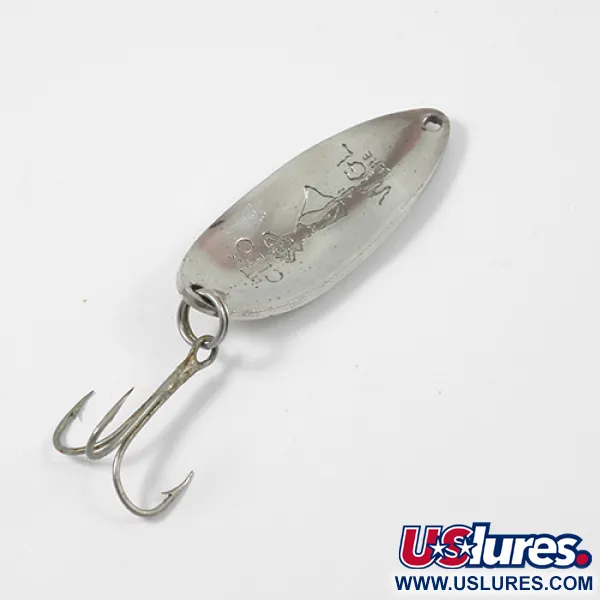 Vintage  Seneca Little Cleo (Hula Girl), 2/3oz Nickel / Gold fishing spoon #2161