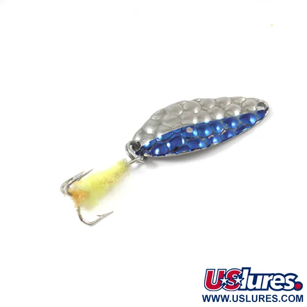 Vintage  Seneca Little Cleo, 1/4oz Nickel / Blue fishing spoon #2164