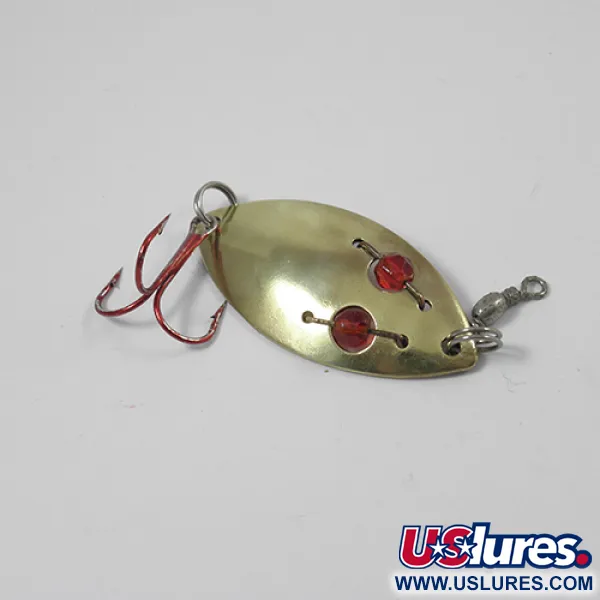 Vintage  Hofschneider Red Eye junior, 2/5oz Gold / Red Eyes fishing spoon #2165