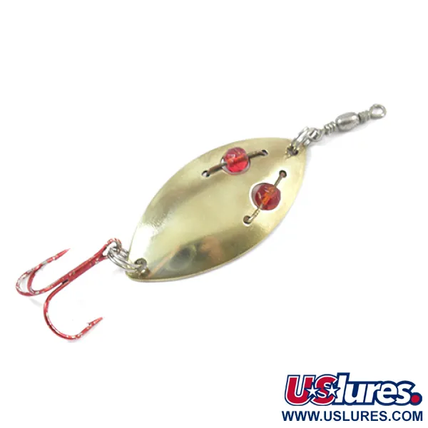 Vintage  Hofschneider Red Eye junior, 2/5oz Gold / Red Eyes fishing spoon #2165