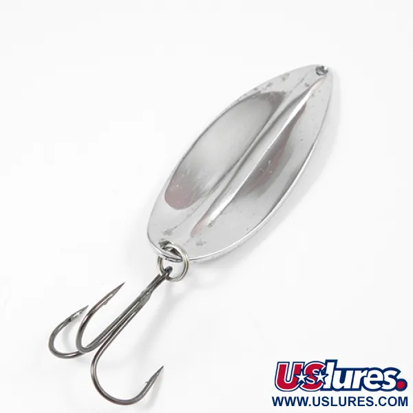 Vintage  TODDCO Main liner , 3/4oz Nickel / Orange fishing spoon #2174