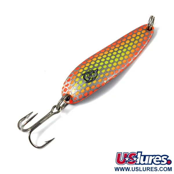 Vintage  Eppinger Dardevle Cop-E-Cat 7400, 1/2oz Yellow / Orange / Nickel fishing spoon #2177