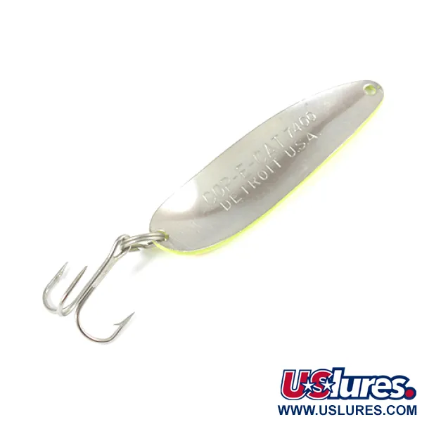 Vintage  Eppinger Dardevle Cop-E-Cat 7400, 1/2oz Yellow / Red / Nickel fishing spoon #2179