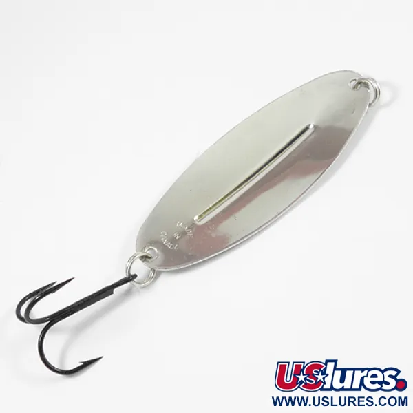 Vintage   Williams Wabler, 2/3oz Silver / Rainbow Hologram (Silver Plated) fishing spoon #2187