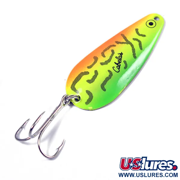 Vintage   Cabela's , 2/3oz Fire Tiger / Nickel fishing spoon #2190