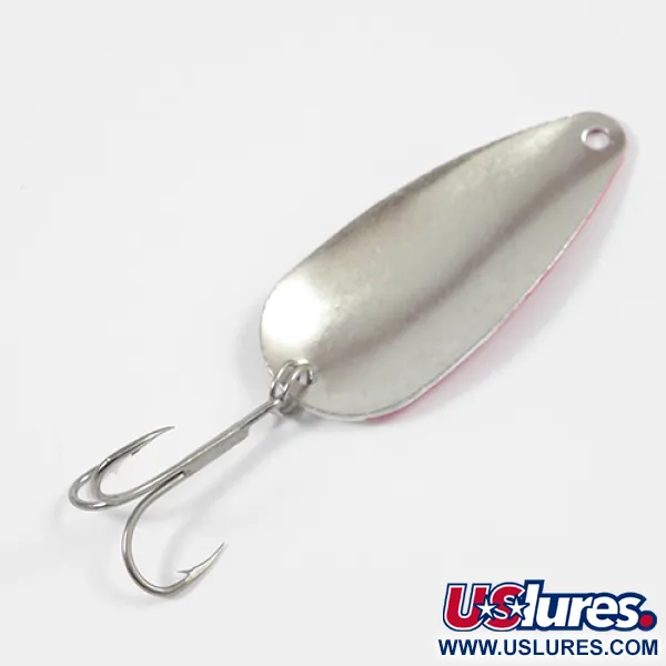 Vintage   Cabela's , 2/5oz Red / White / Nickel fishing spoon #2191