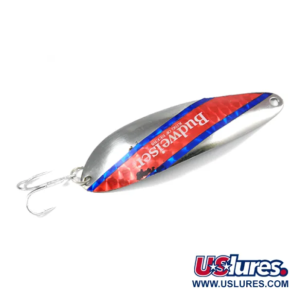 Vintage  Unknown Budweiser, 1/4oz Nickel / Hologram fishing spoon #2193