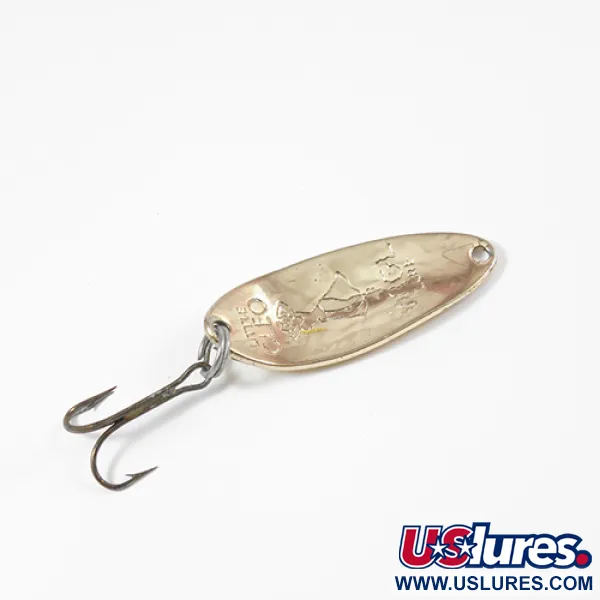 Vintage  Seneca Little Cleo (Hula Girl), 1/3oz Gold fishing spoon #2197