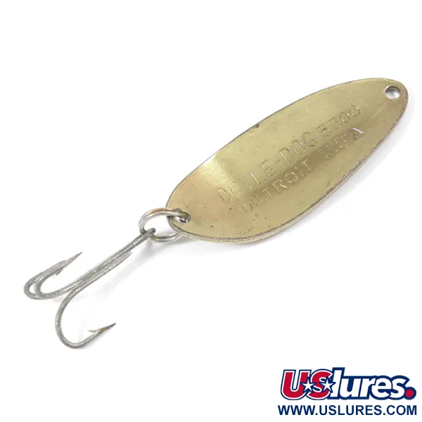 Vintage  Eppinger Dardevle Devle Dog 5300, 1/3oz Brass fishing spoon #2210