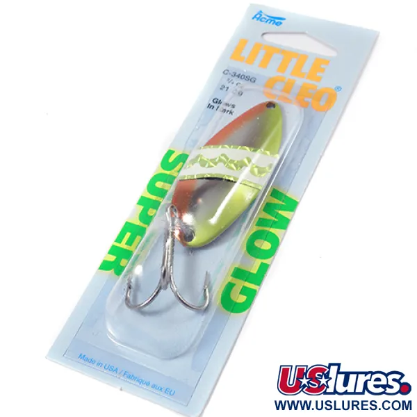  Acme Little Cleo Glow, 3/4oz  fishing spoon #2223