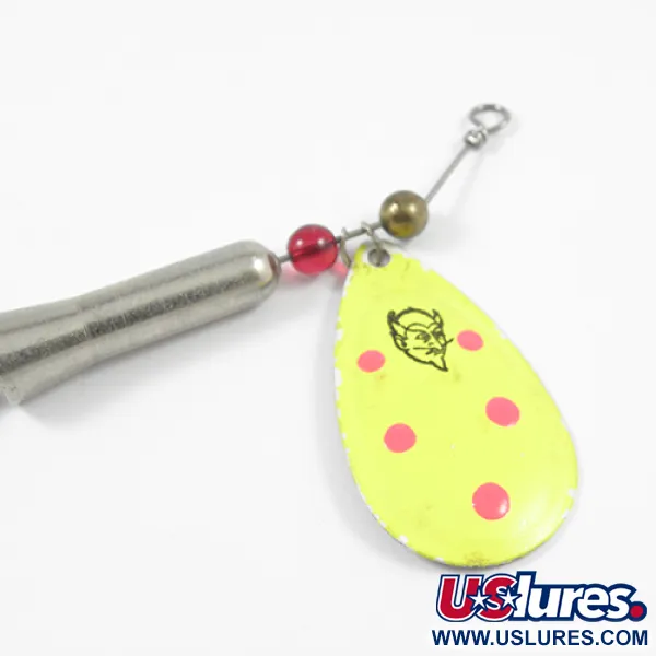 Vintage   Eppinger Dardevle Osprey Notangle Spinner 3000, 3/5oz Yellow / Red / Nickel spinning lure #2237