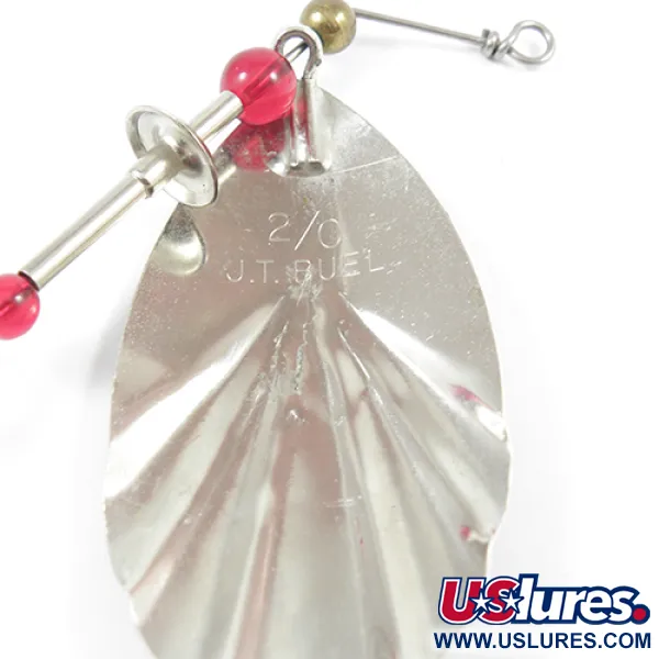 Vintage  Eppinger Dardevle JT Buel, 1/2oz Nickel / Green / White spinning lure #2238