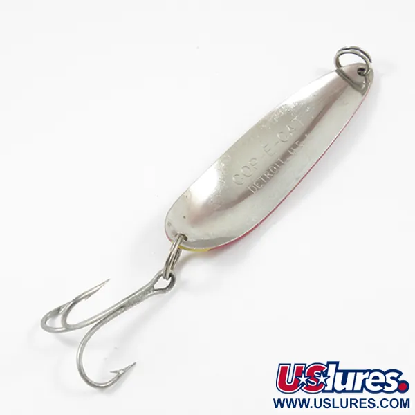 Vintage  Eppinger Dardevle Cop-E-Cat, 1oz Yellow / Red / Nickel fishing spoon #2241